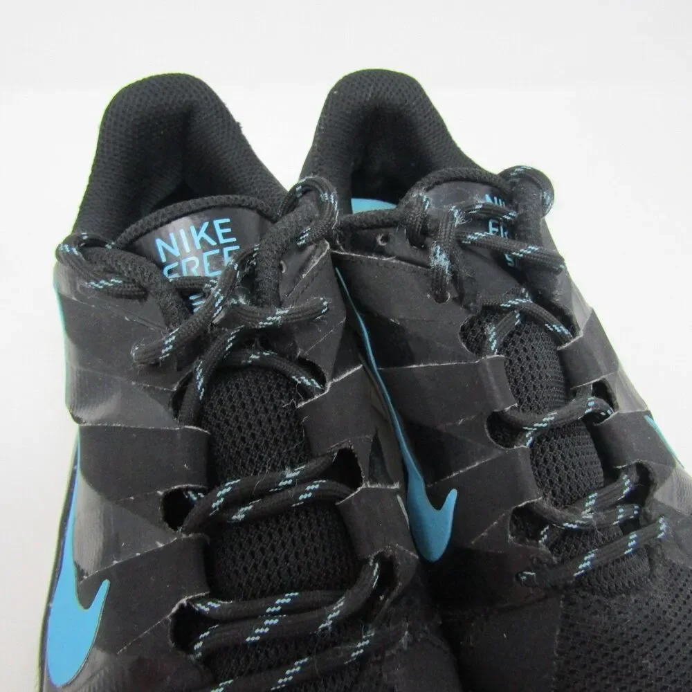 Nike Free Women's Size 7 Black Blue Athletic Training Running Shoes Sneakers
